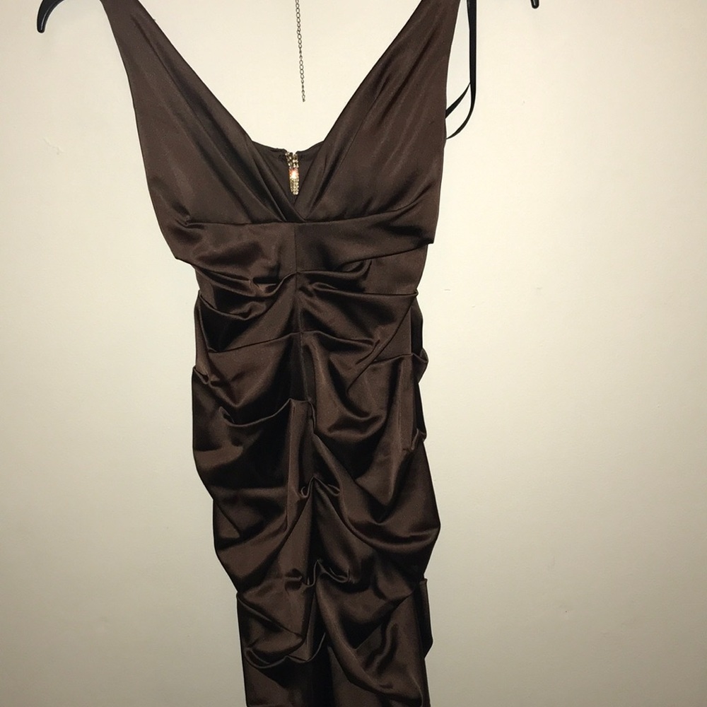 Beautiful brown dress with FREE JEWELRY